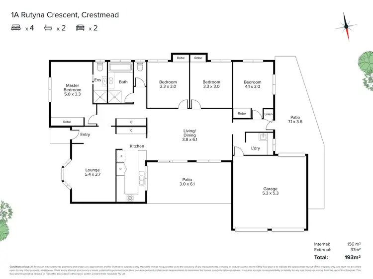 Floorplan of Homely house listing, 1A Rutyna Crescent, Crestmead QLD 4132