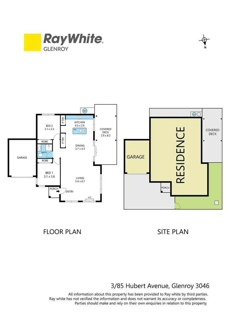 Floorplan of Homely villa listing, 3/85 Hubert Avenue, Glenroy VIC 3046