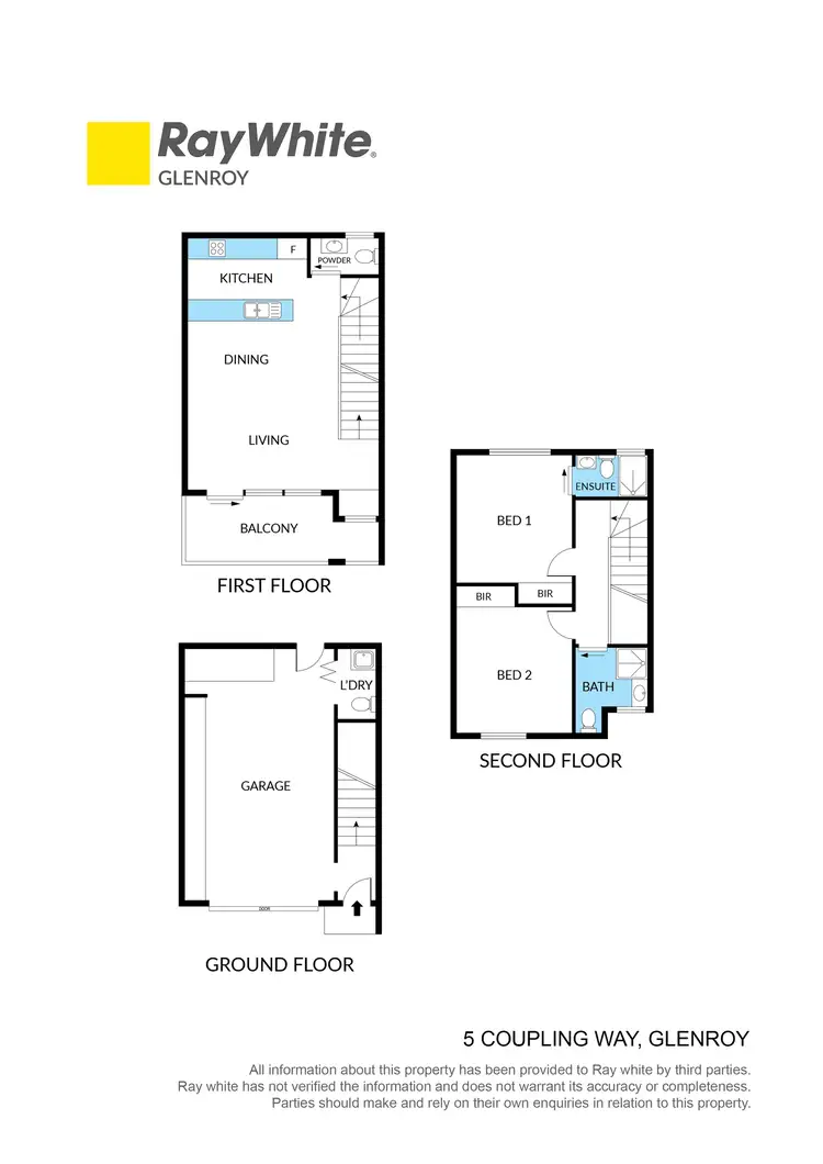 Floorplan of Homely townhouse listing, 5 Coupling Way, Glenroy VIC 3046
