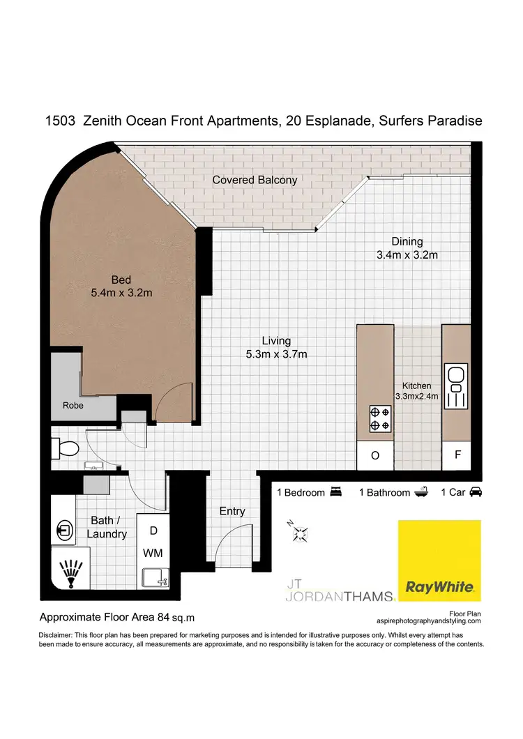 Floorplan of Homely apartment listing, 1503/20 The Esplande, Surfers Paradise QLD 4217