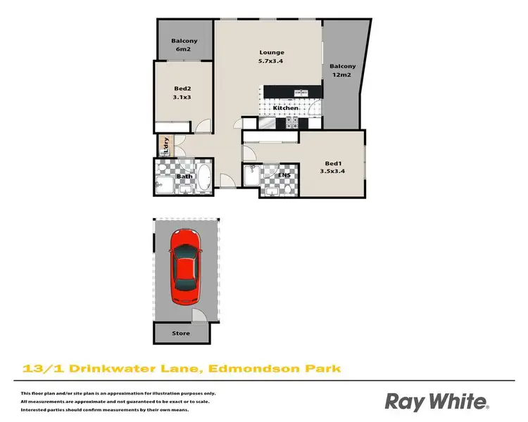 Floorplan of Homely unit listing, 13/1 Drinkwater Lane, Edmondson Park NSW 2174