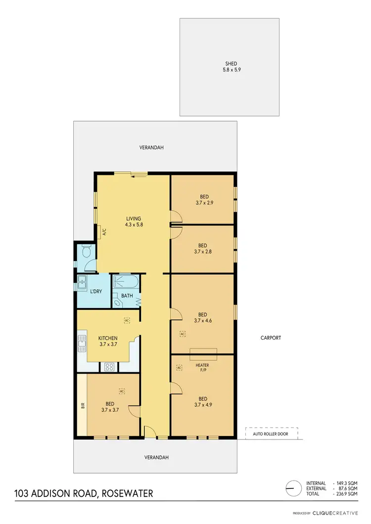 Floorplan of Homely house listing, 103 Addison Road, Rosewater SA 5013
