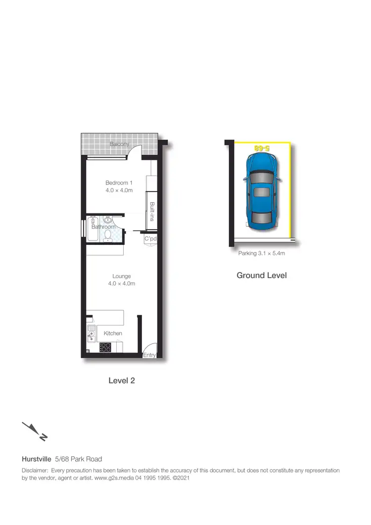 Floorplan of Homely apartment listing, 5/68 Park Road, Hurstville NSW 2220