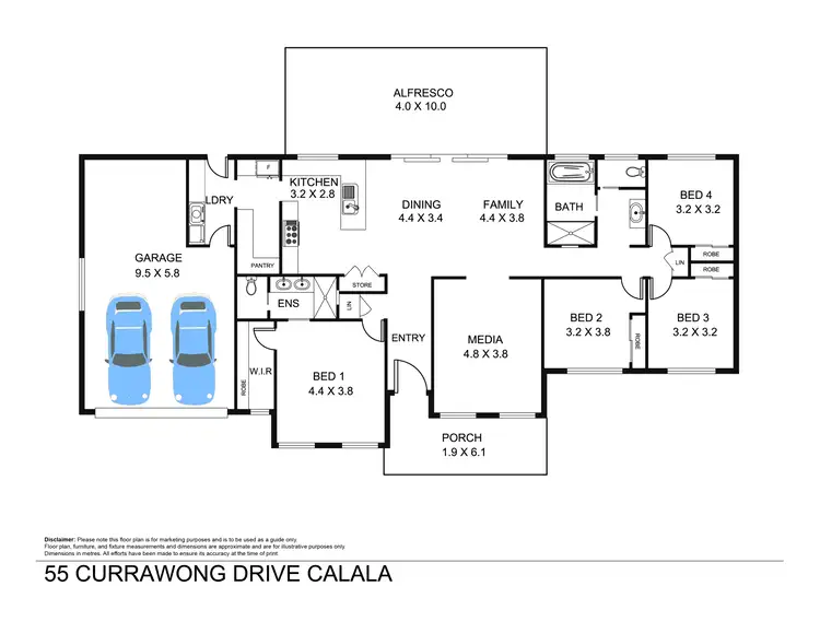 Floorplan of Homely house listing, 55 Currawong Drive, Tamworth NSW 2340