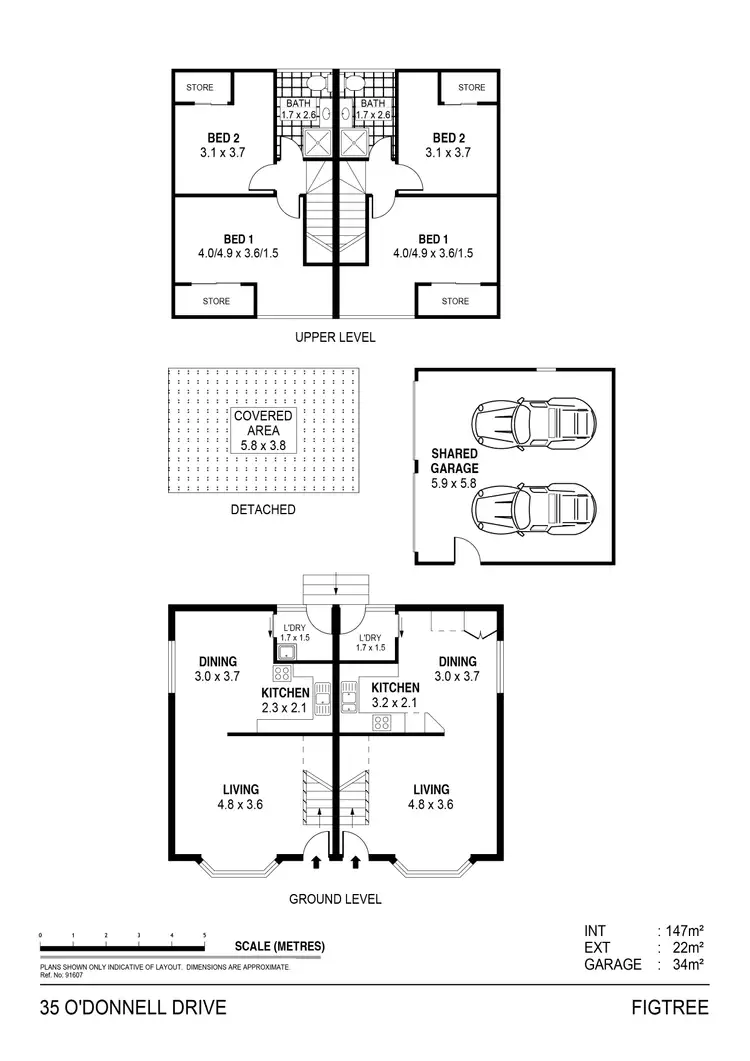 Floorplan of Homely semi-detached listing, 35 O'Donnell Drive, Figtree NSW 2525
