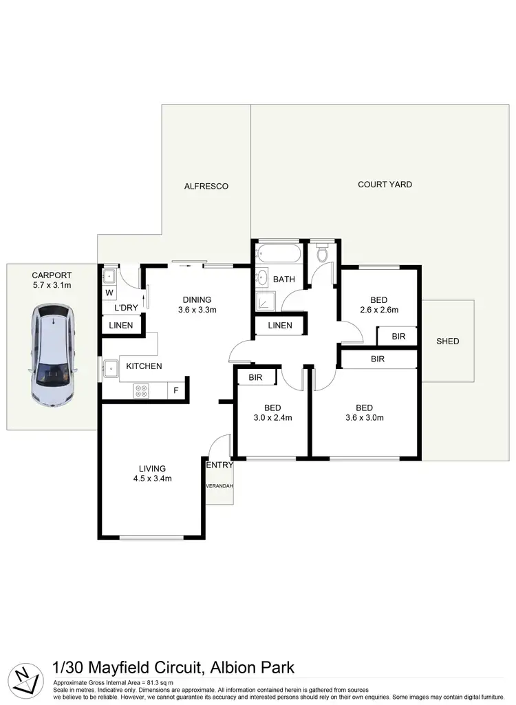 Floorplan of Homely house listing, 1/30 Mayfield Circuit, Albion Park NSW 2527