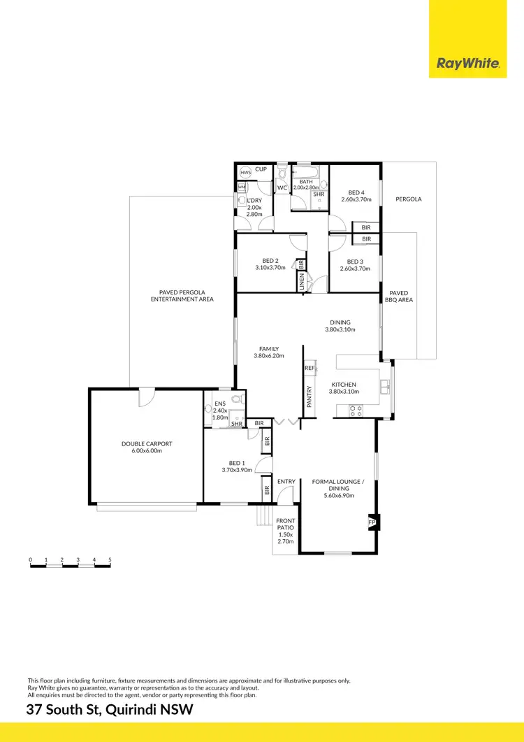 Floorplan of Homely rural property listing, 37 South Street, Quirindi NSW 2343
