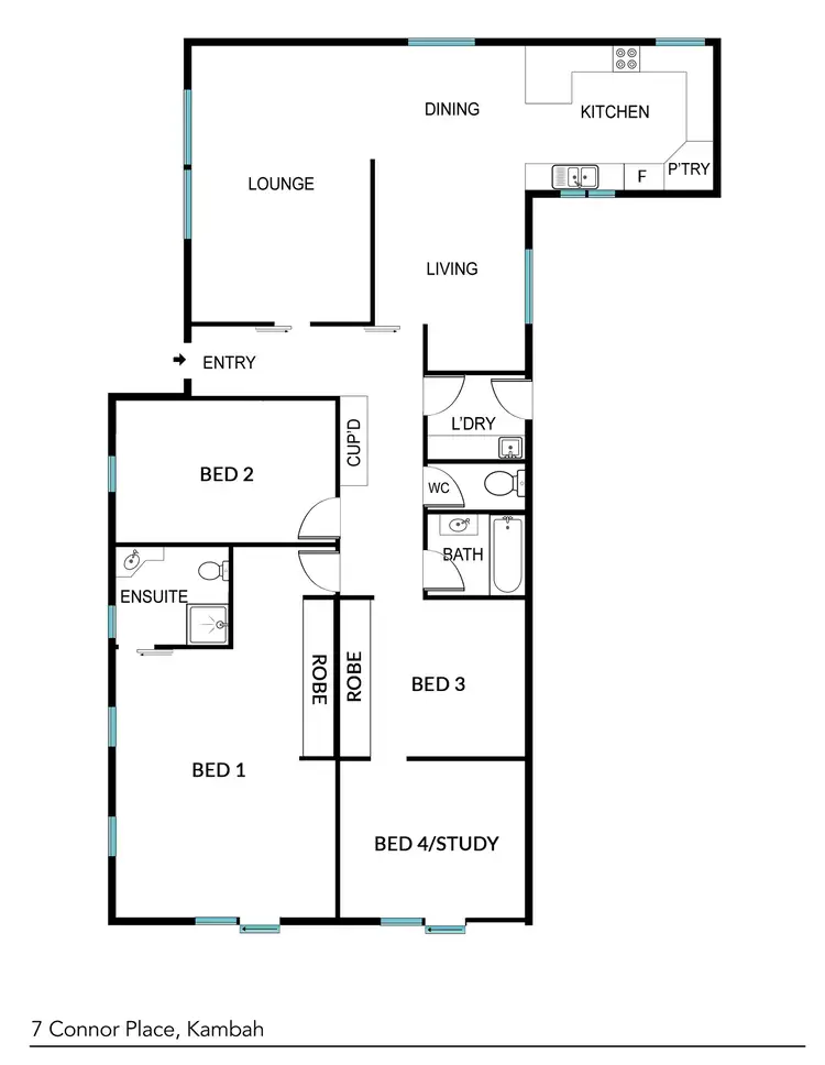 Floorplan of Homely house listing, 7 Connor Place, Kambah ACT 2902