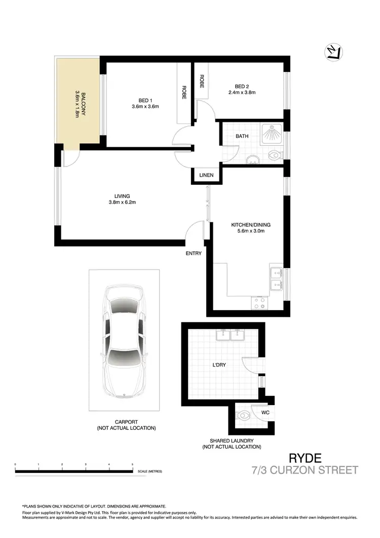 Floorplan of Homely unit listing, 7/3 Curzon Street, Ryde NSW 2112