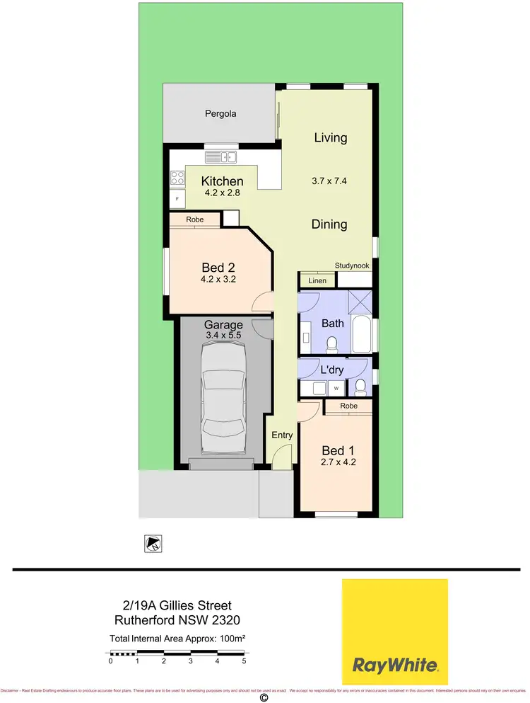Floorplan of Homely unit listing, 2/19a Gillies Street, Rutherford NSW 2320