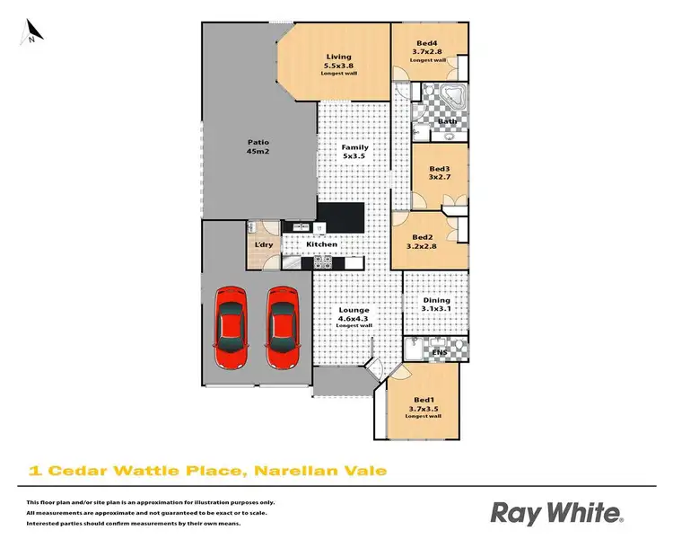 Floorplan of Homely house listing, 1 Cedar Wattle Place, Narellan Vale NSW 2567