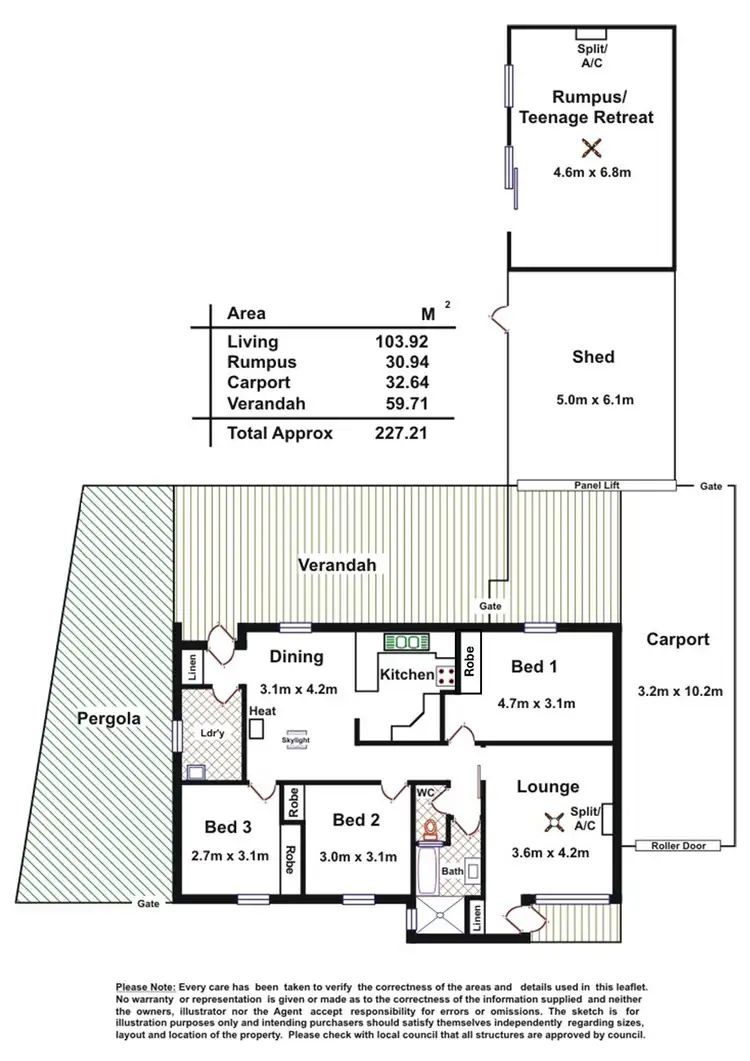 Floorplan of Homely house listing, 3 Gurumbi Crescent, Munno Para SA 5115