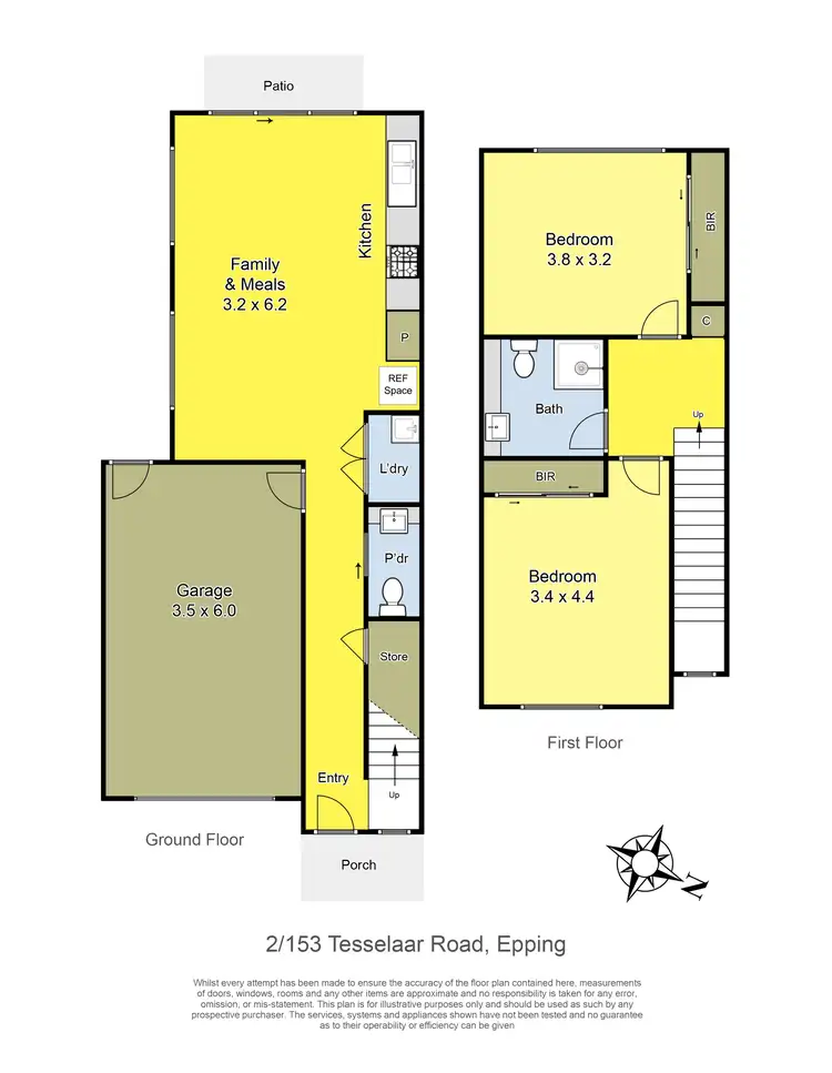 Floorplan of Homely townhouse listing, 2/153 Tesselaar Road, Epping VIC 3076