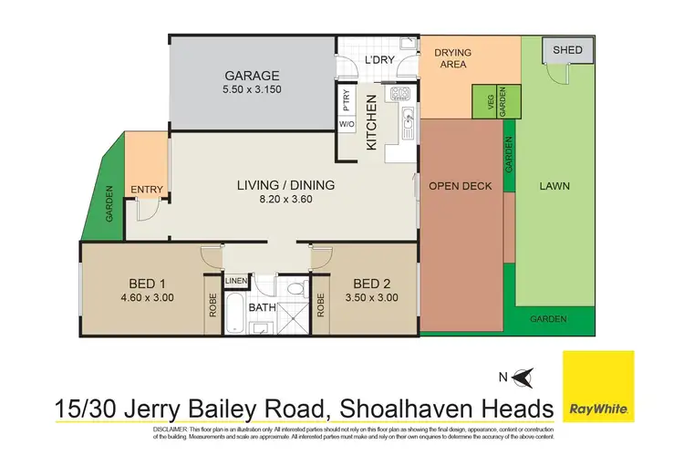 Floorplan of Homely villa listing, 15/30 Jerry Bailey Road, Shoalhaven Heads NSW 2535