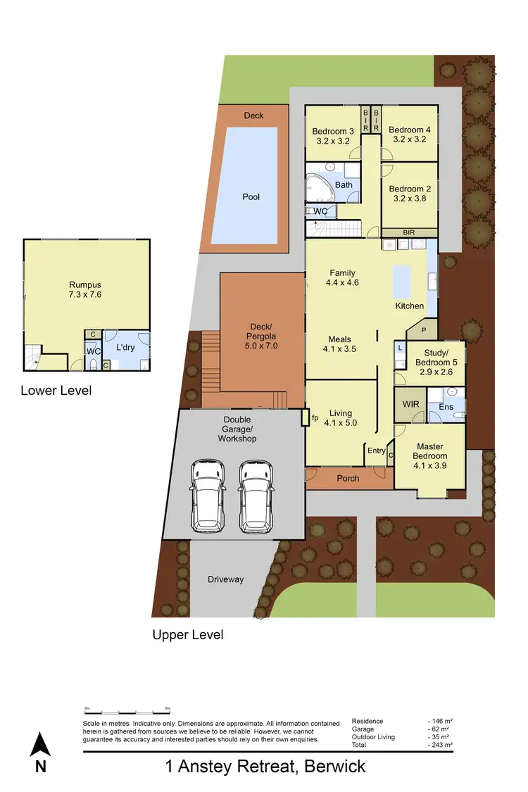 Floorplan of Homely house listing, 1 Anstey Retreat, Berwick VIC 3806