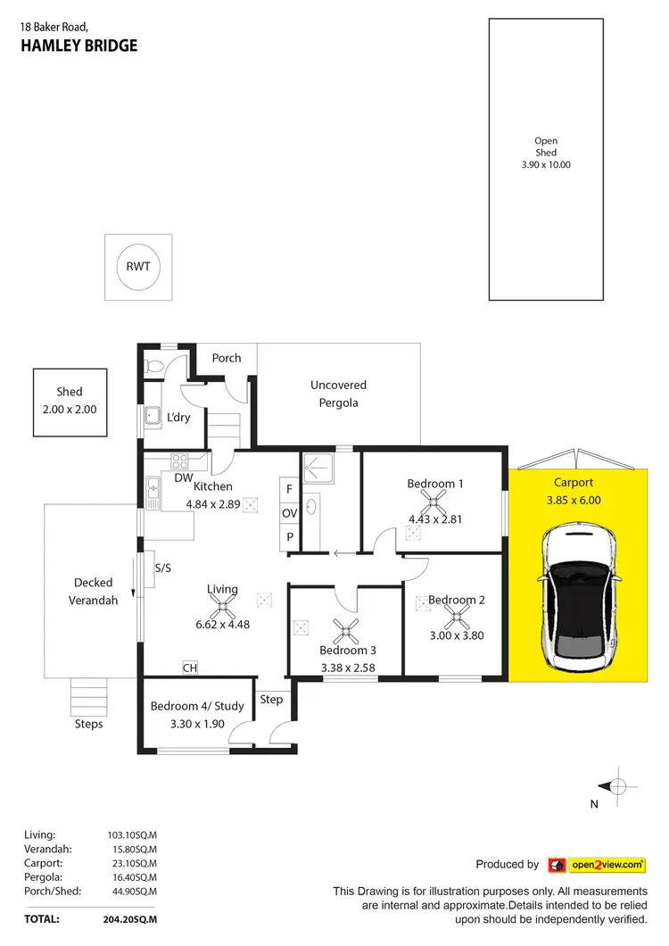 Floorplan of Homely house listing, 18 Baker Road, Hamley Bridge SA 5401