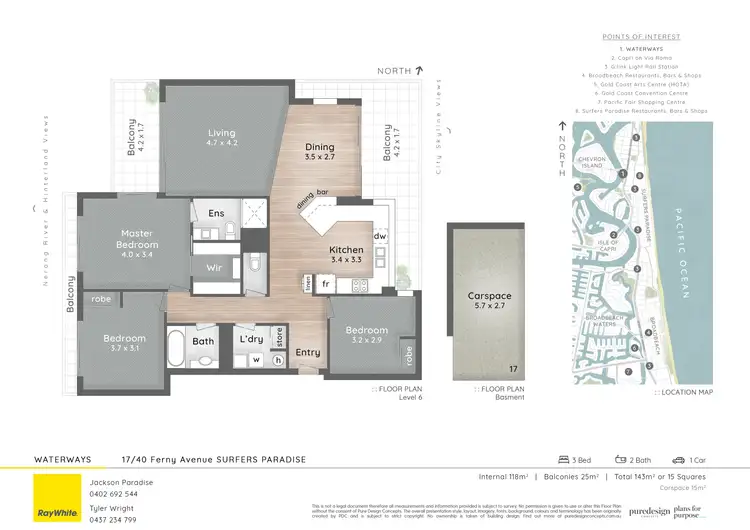 Floorplan of Homely unit listing, 17/40 Ferny Avenue, Surfers Paradise QLD 4217