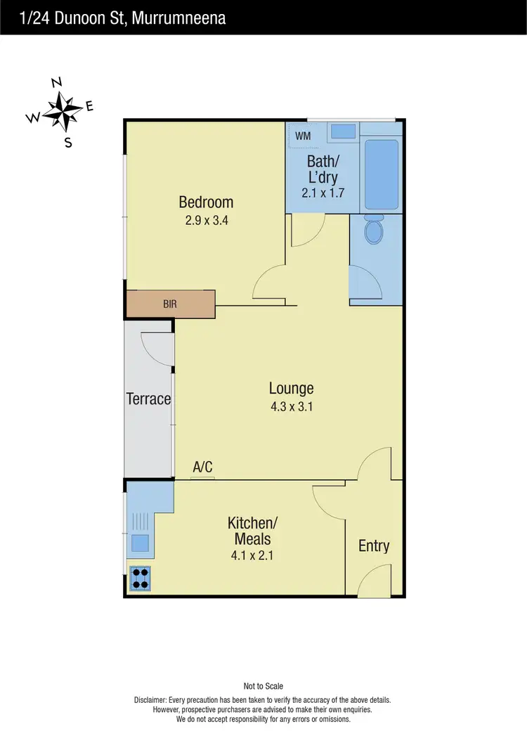 Floorplan of Homely apartment listing, 1/24 Dunoon Street, Murrumbeena VIC 3163