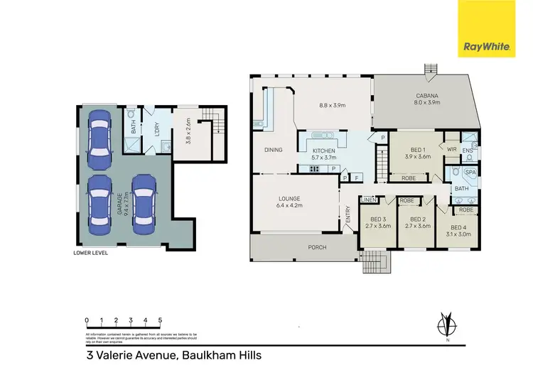 Floorplan of Homely house listing, 3 Valerie Avenue, Baulkham Hills NSW 2153