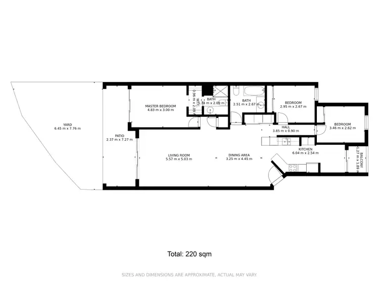 Floorplan of Homely unit listing, D8/1 Great Hall Drive, Miami QLD 4220