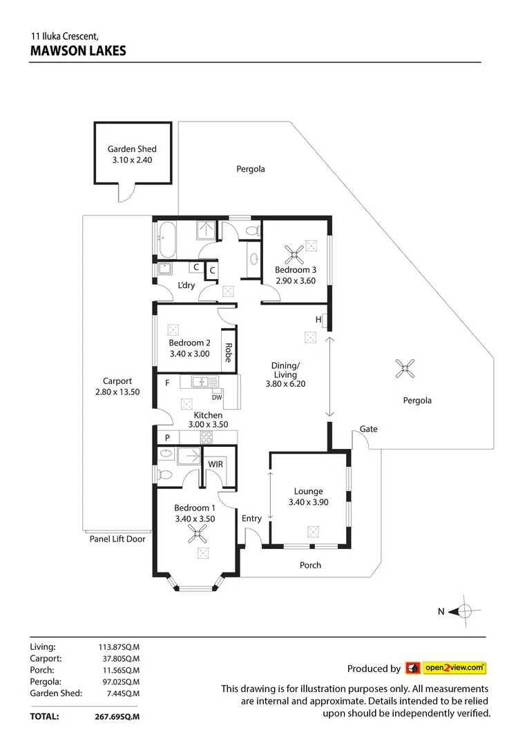 Floorplan of Homely house listing, 11 Iluka Crescent, Mawson Lakes SA 5095