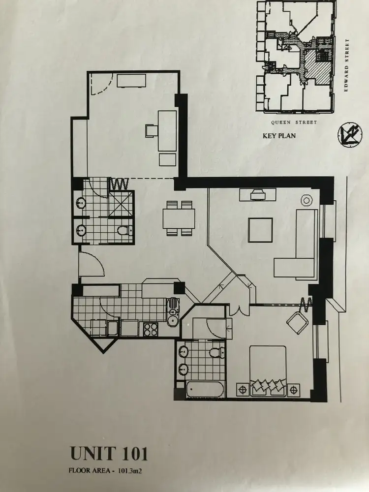 Floorplan of Homely apartment listing, 101/229 Queen Street, Brisbane City QLD 4000