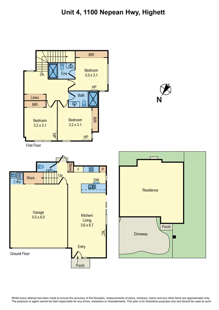 Floorplan of Homely townhouse listing, 4/1100 Nepean Highway, Highett VIC 3190