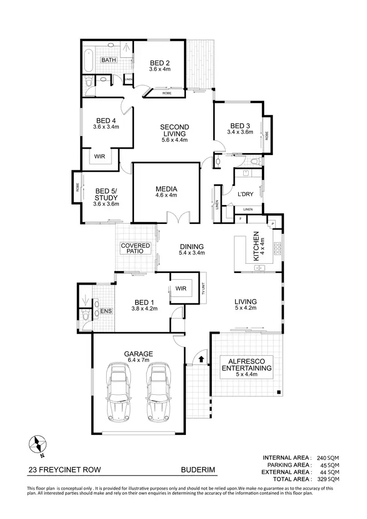 Floorplan of Homely house listing, 23 Freycinet Row, Buderim QLD 4556