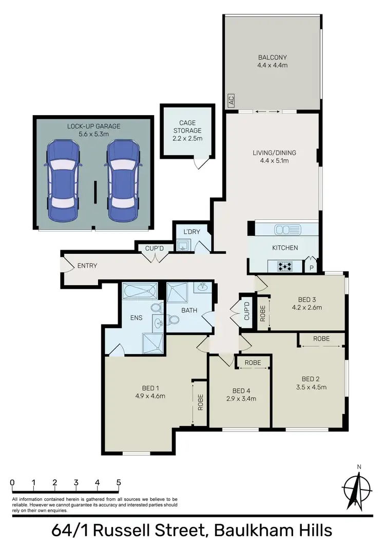 Floorplan of Homely apartment listing, 64/1 Russell Street, Baulkham Hills NSW 2153