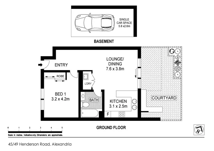 Floorplan of Homely apartment listing, 45/49 Henderson Road, Alexandria NSW 2015