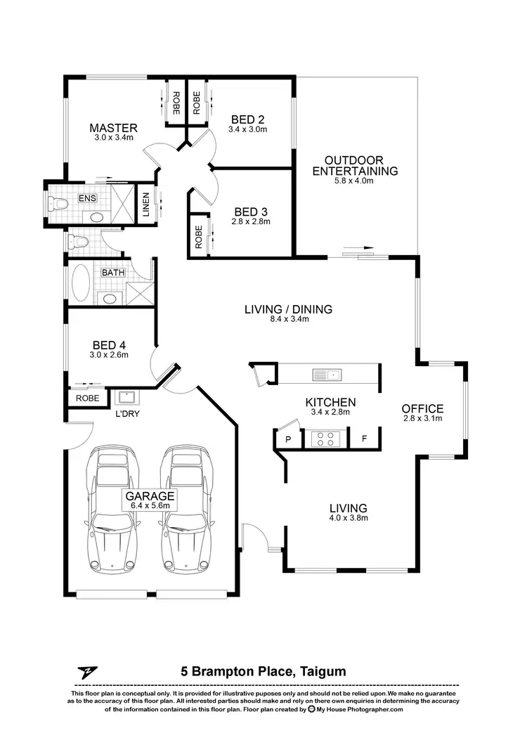 Floorplan of Homely house listing, 5 Brampton Place, Taigum QLD 4018