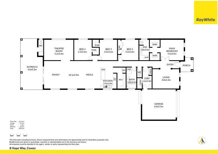 Floorplan of Homely house listing, 8 Hope Way, Cowes VIC 3922