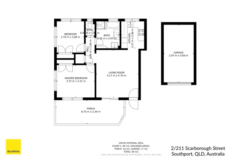 Floorplan of Homely unit listing, 2/211 Scarborough Street, Southport QLD 4215