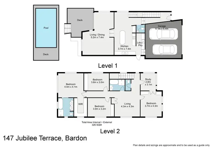 Floorplan of Homely house listing, 147 Jubilee Terrace, Bardon QLD 4065