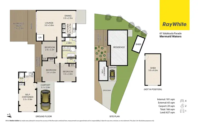 Floorplan of Homely house listing, 61 Vatakoula Parade, Mermaid Waters QLD 4218