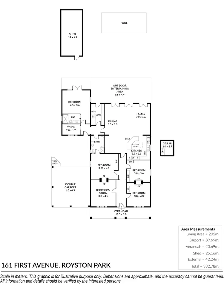 Floorplan of Homely house listing, 161 First Avenue, Royston Park SA 5070
