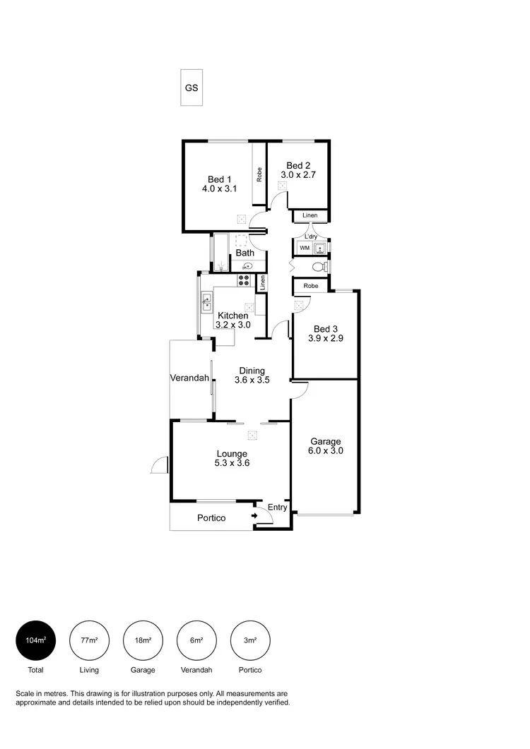 Floorplan of Homely house listing, 1/57 Klingberg Drive, North Haven SA 5018
