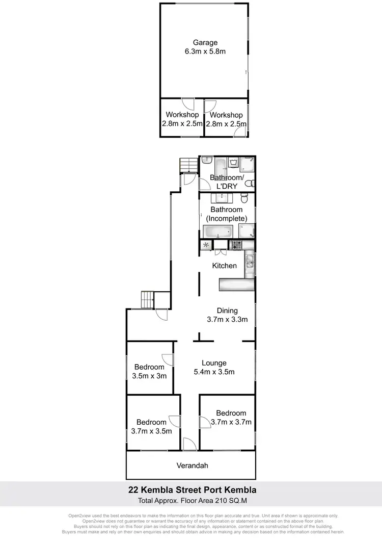 Floorplan of Homely house listing, 22 Kembla Street, Port Kembla NSW 2505