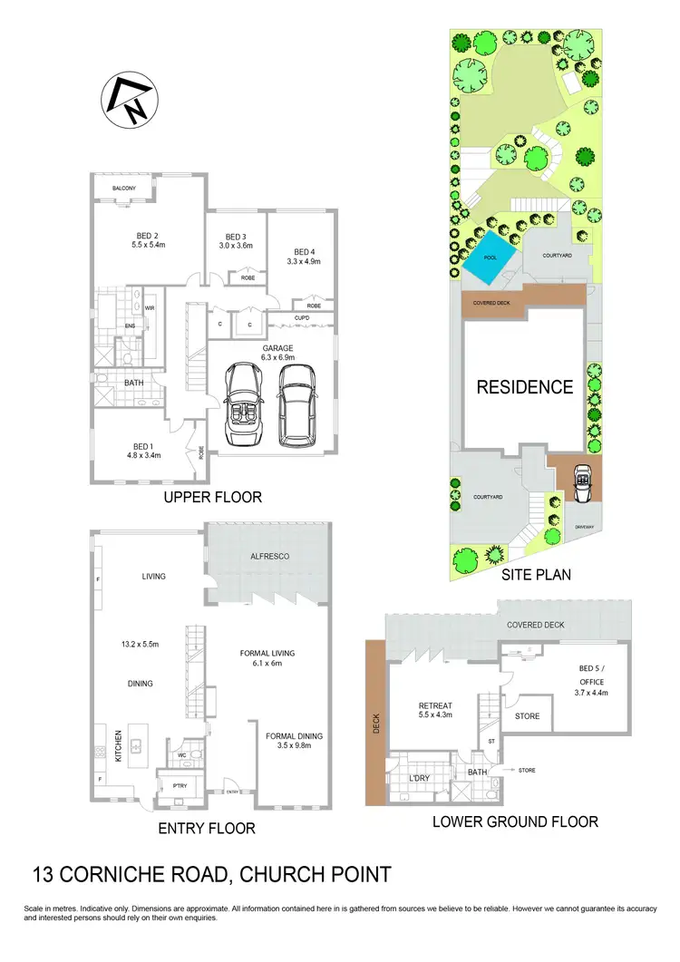 Floorplan of Homely house listing, 13 Corniche Road, Church Point NSW 2105