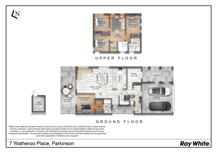 Floorplan of Homely house listing, 7 Watheroo Place, Parkinson QLD 4115