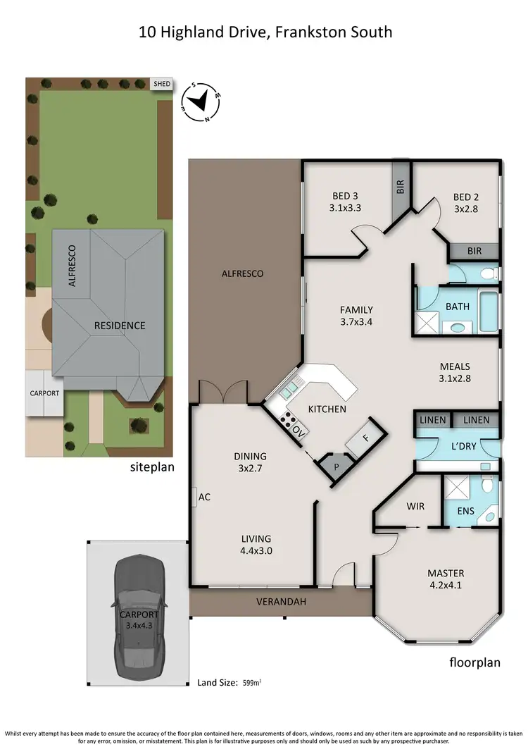 Floorplan of Homely house listing, 10 Highland Drive, Frankston South VIC 3199