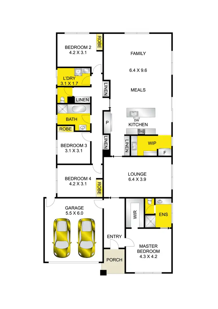 Floorplan of Homely house listing, 17 Rowley Drive, Winchelsea VIC 3241