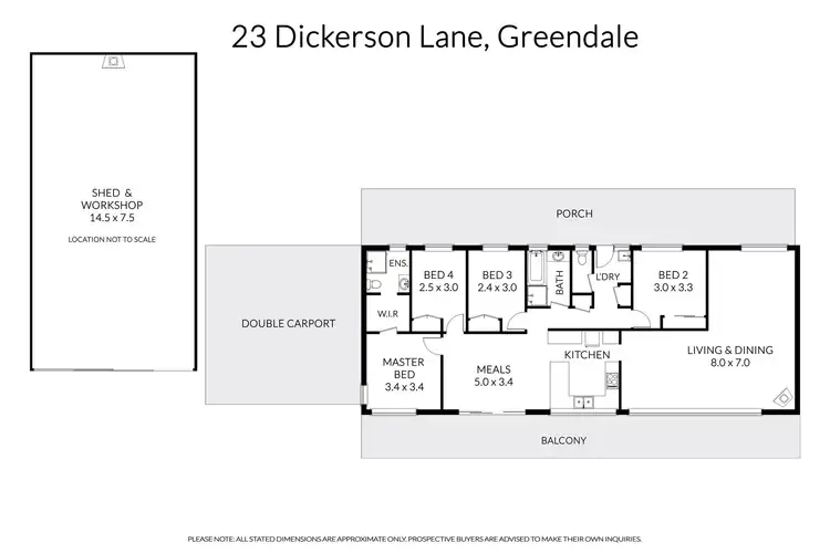 Floorplan of Homely house listing, 23 Dickerson Lane, Greendale VIC 3341