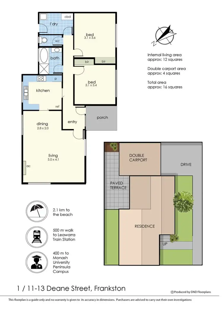 Floorplan of Homely unit listing, 1/11-13 Deane Street, Frankston VIC 3199