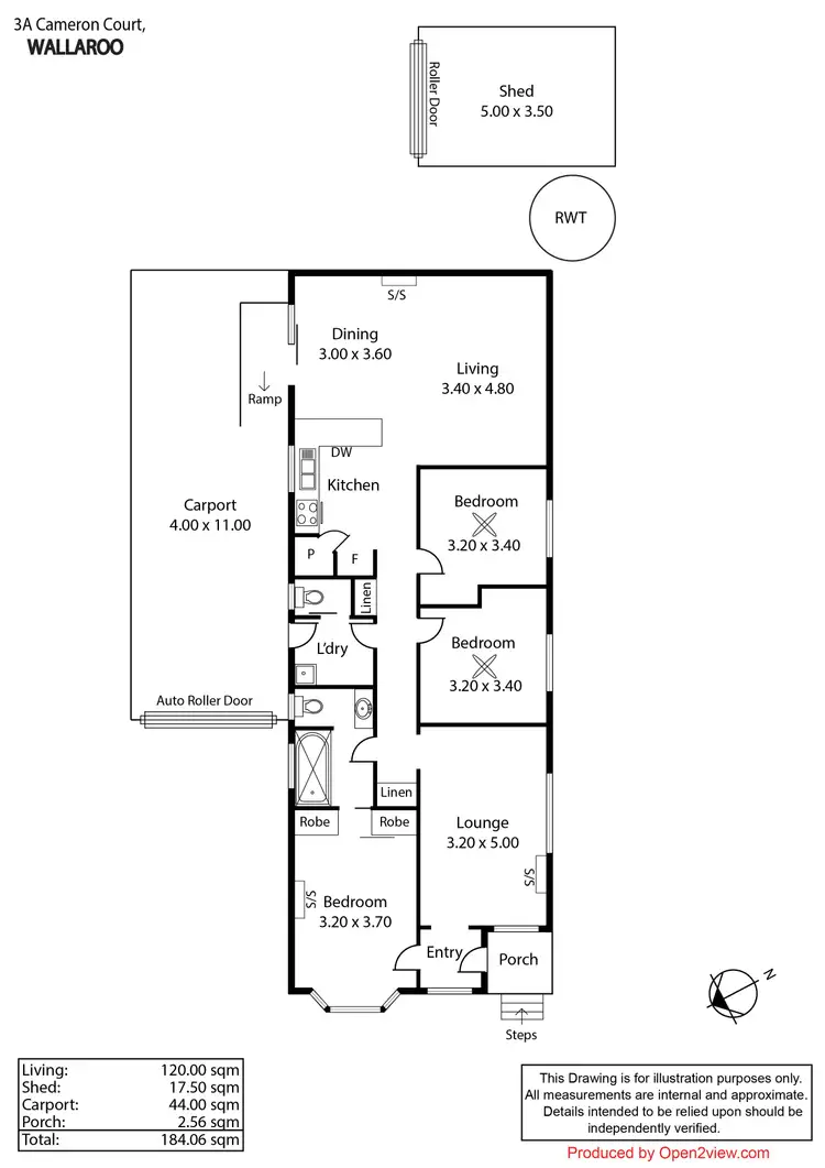 Floorplan of Homely house listing, 3A Cameron Court, Wallaroo SA 5556