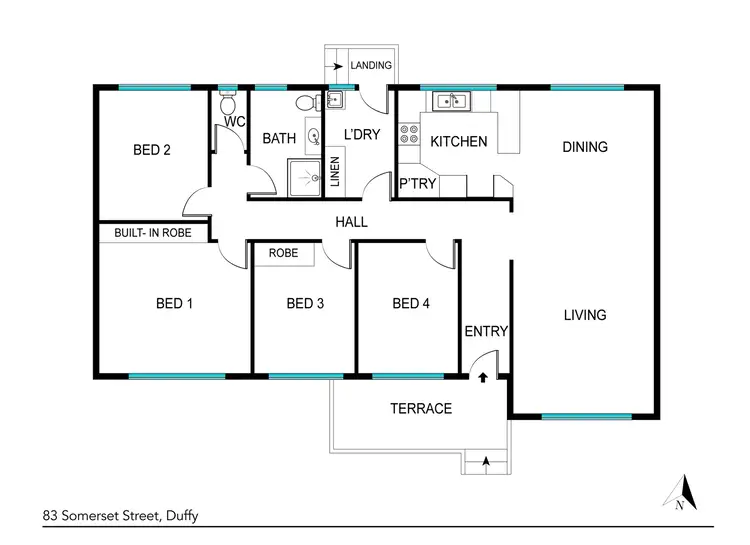 Floorplan of Homely house listing, 83 Somerset Street, Duffy ACT 2611