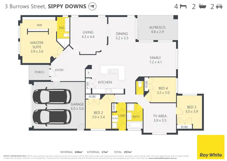 Floorplan of Homely house listing, 3 Burrows Street, Sippy Downs QLD 4556