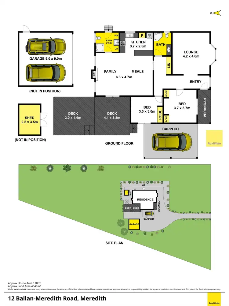 Floorplan of Homely house listing, 12 Ballan-Meredith Road, Meredith VIC 3333