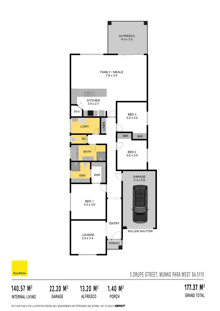 Floorplan of Homely house listing, 5 Drupe Street, Munno Para West SA 5115
