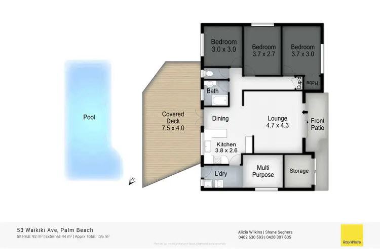 Floorplan of Homely house listing, 53 Waikiki Avenue, Palm Beach QLD 4221